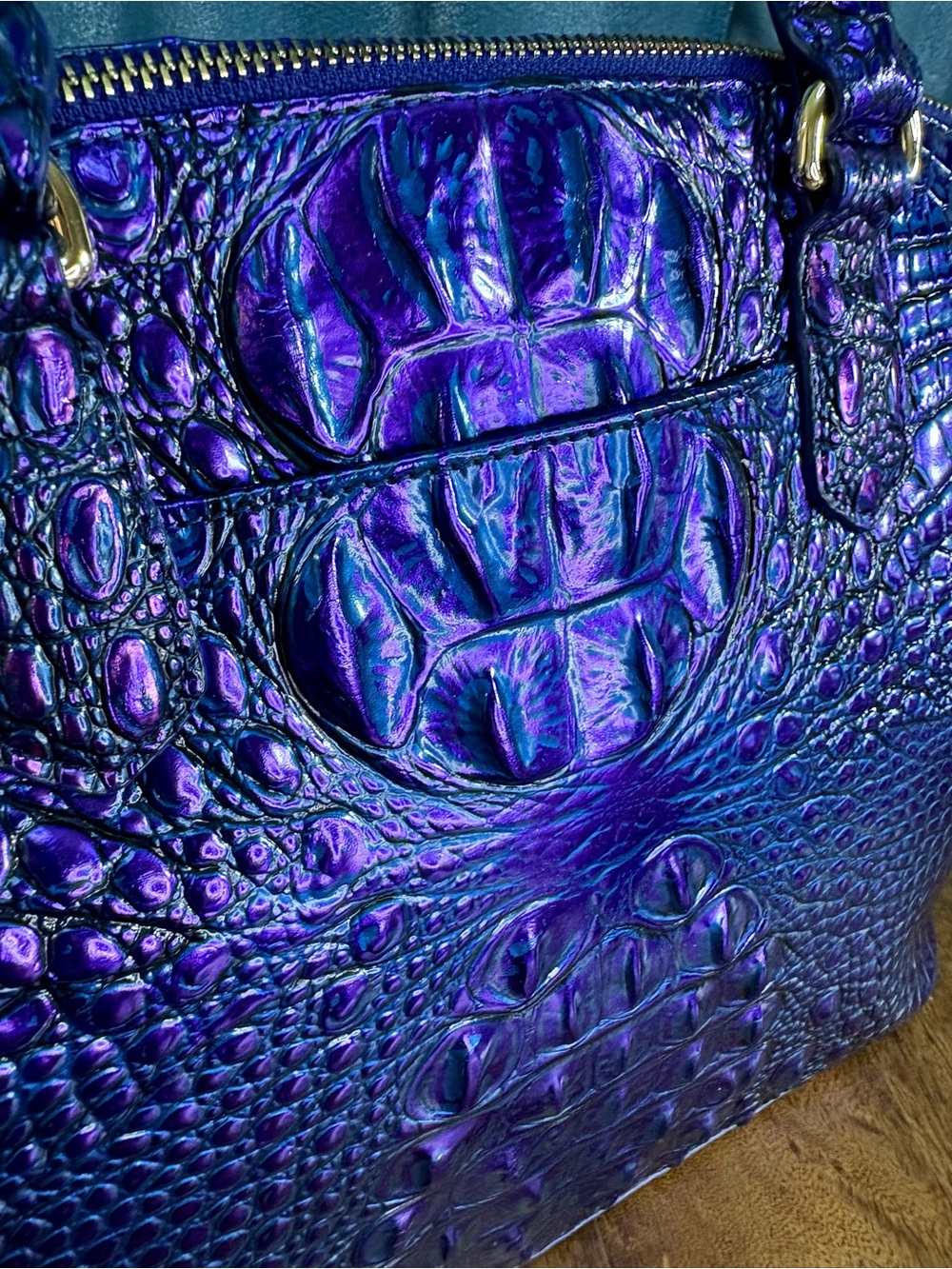 Brahmin GUC Md Duxbury - Neptune - Iridescent Blue & Purple - HTF, RARE - Picture 15 of 16